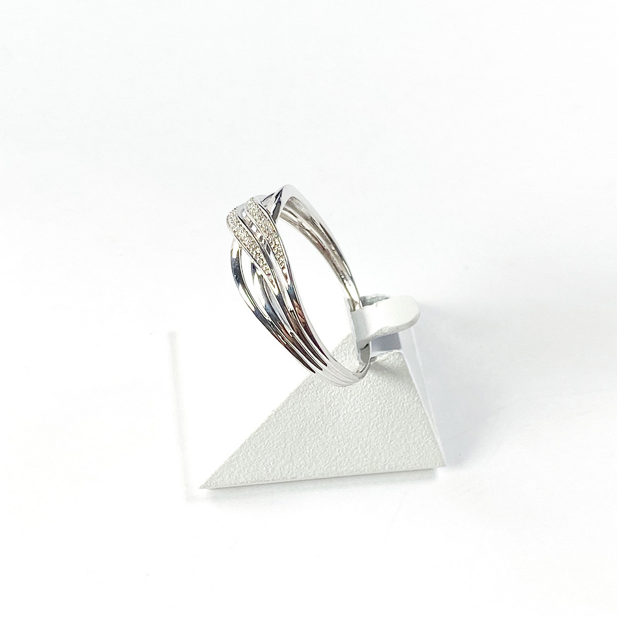 Bague d'occasion or 375 blanc diamants