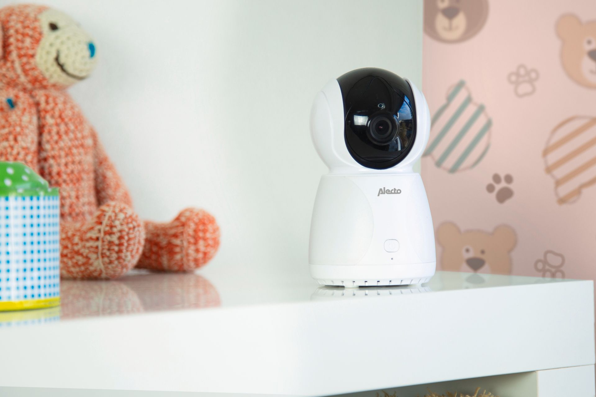 ALECTO Video Babyphone Weiß mit 5 Zoll Farbdisplay Gegensprechfunktion bis 300 m