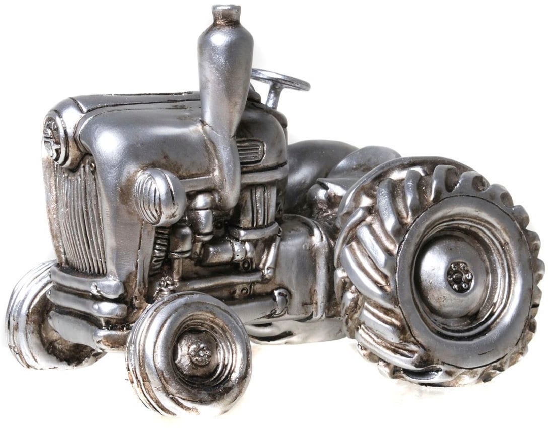 Ambiente Haus Spardose »Trecker, silberfarben« Sparschwein, Retro-Design, ideales Geschenk
