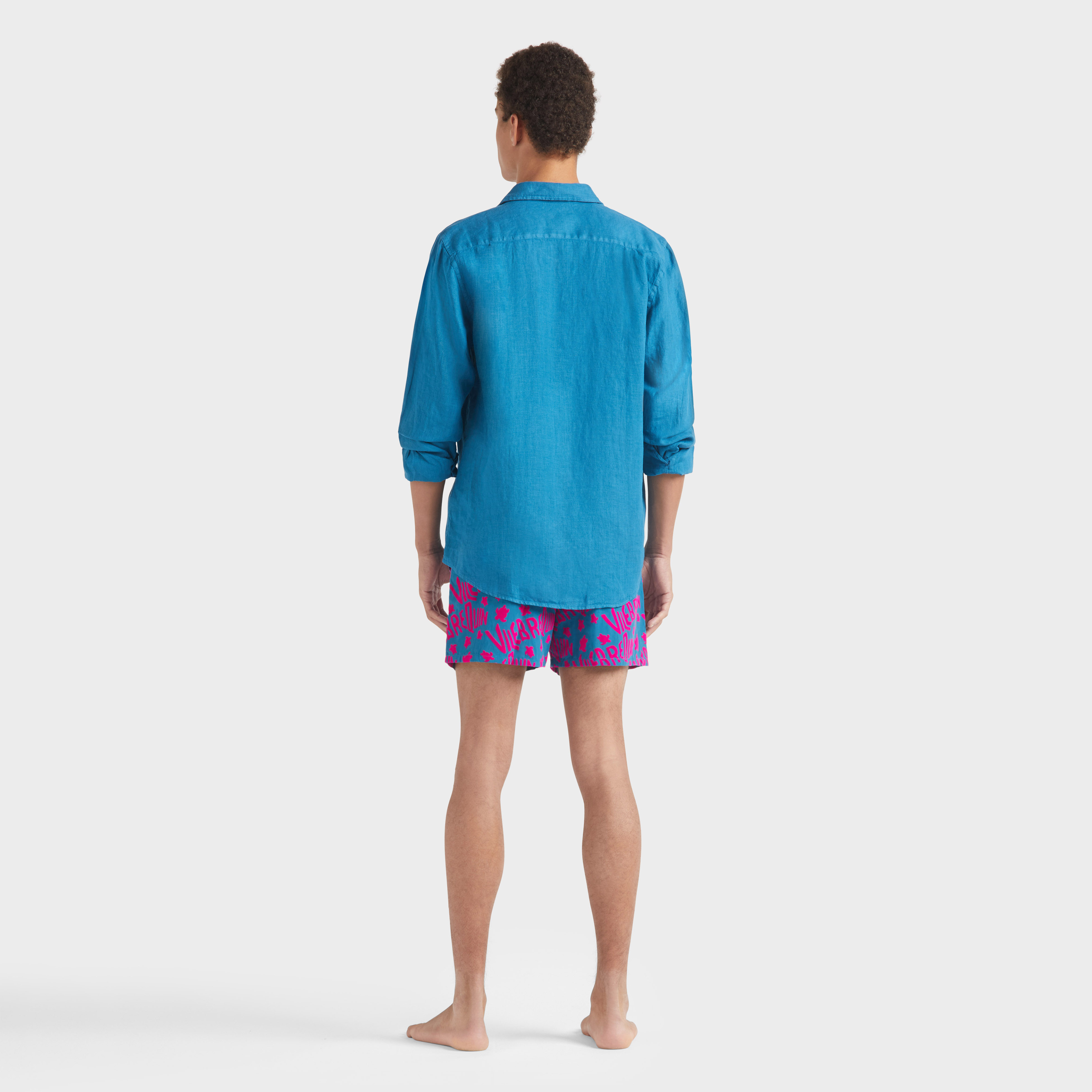Chemise en lin homme unie