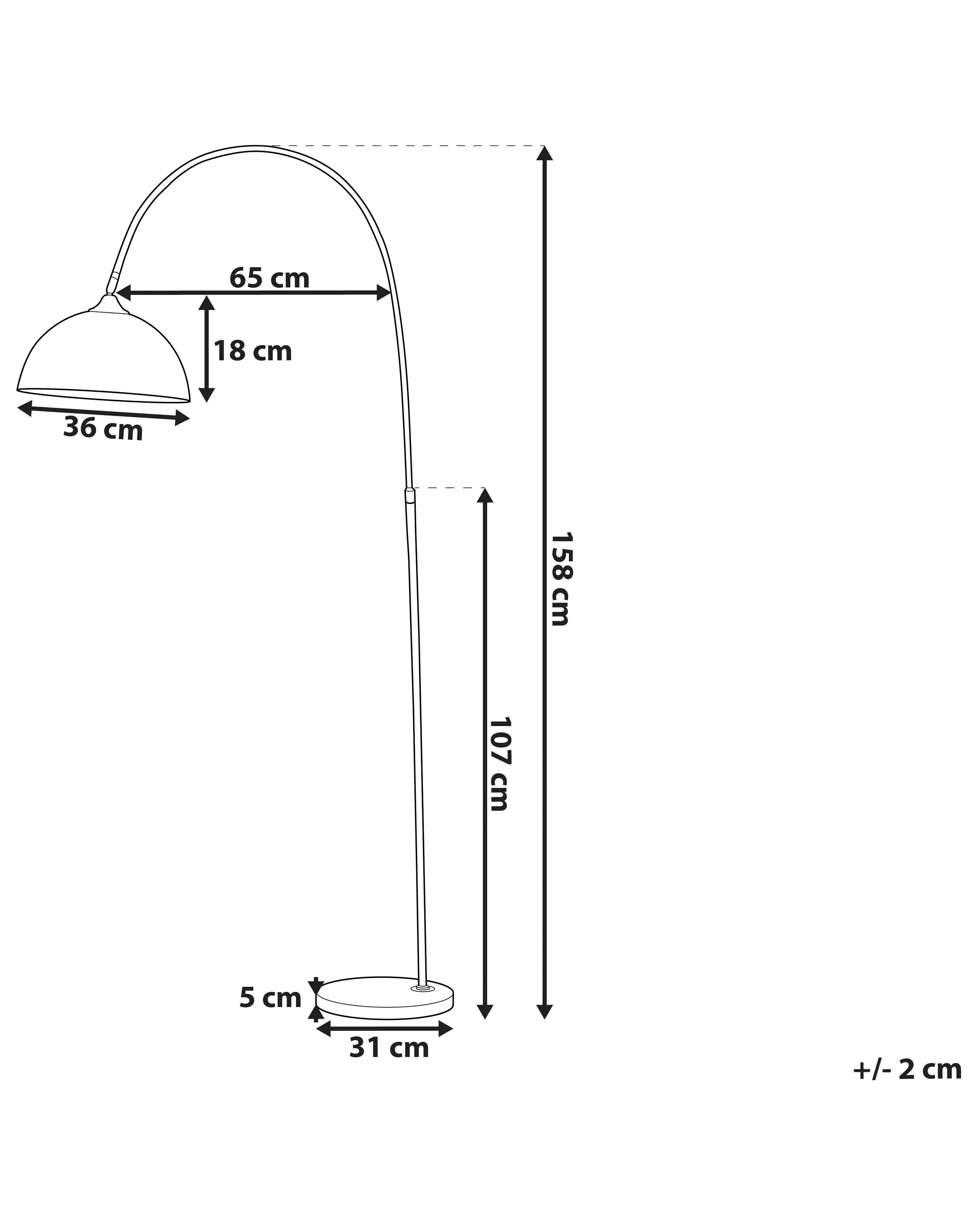 Staande lamp CANDELLA Metaal Koper