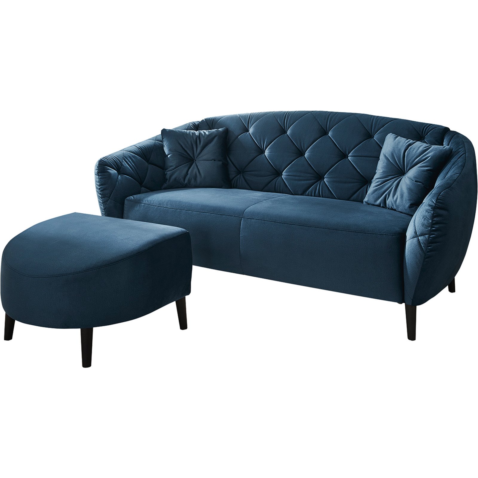 Hocker Glasgow Samtvelours blau
