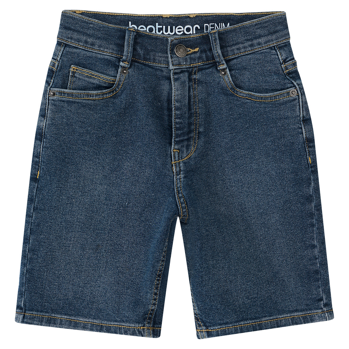 Beatwear Jungen Jeansshorts mit verstellbarem Bund dunkelblau