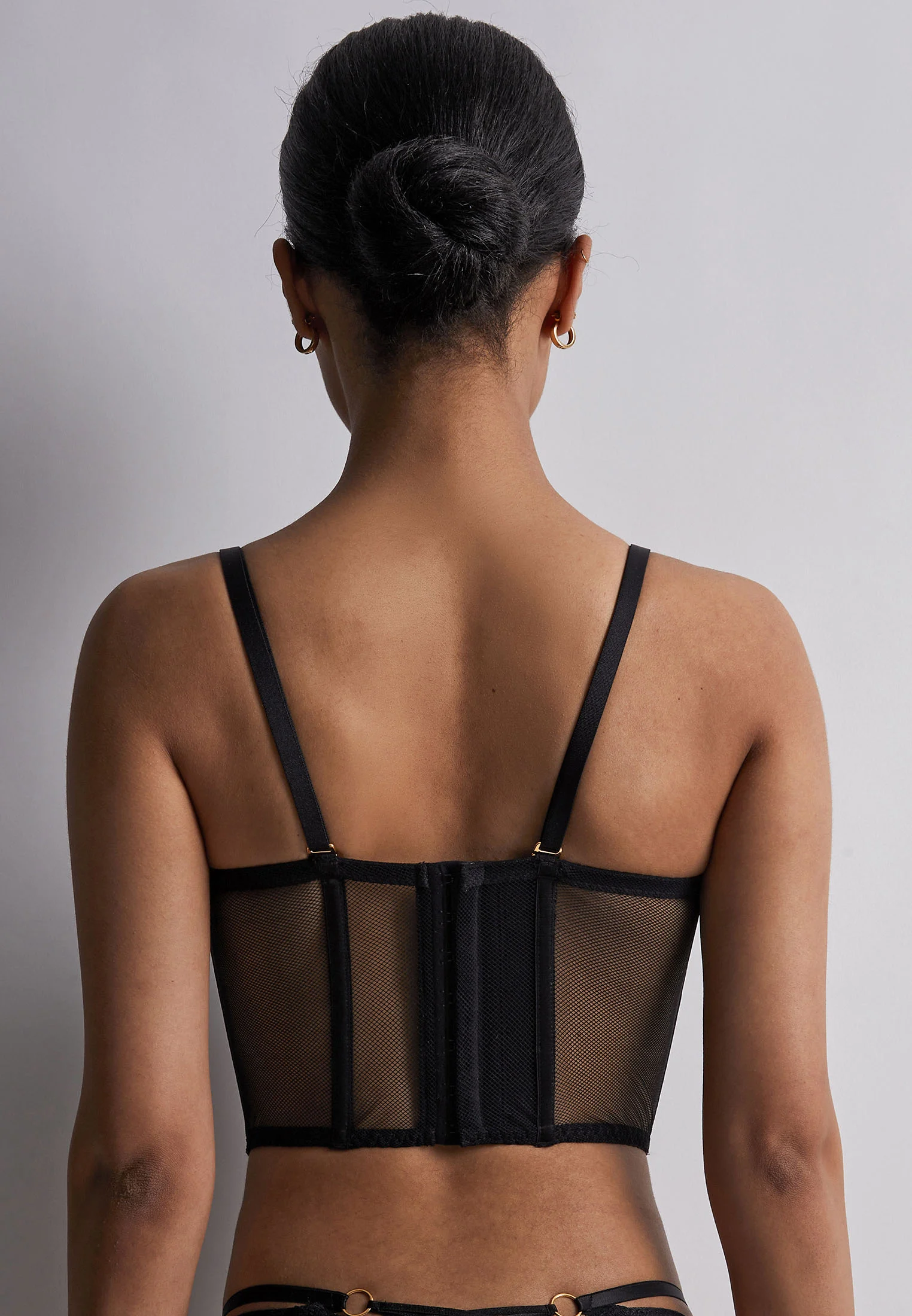 L'INDOMPTABLE - Soutien-gorge bustier dessus-dessous | Noir