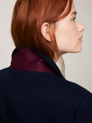 Blazer boyfriend de lã com abotoamento duplo