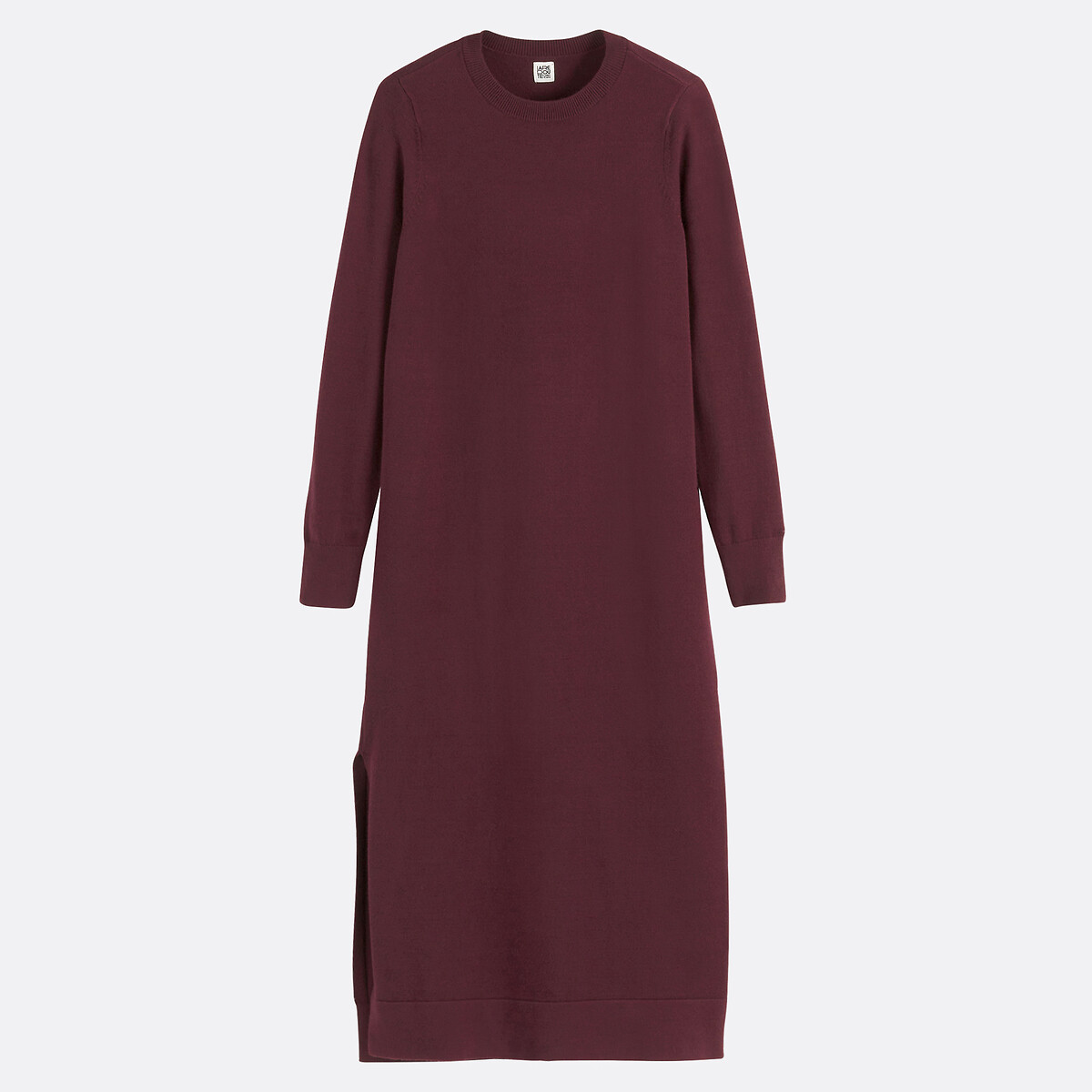 COLEÇÕES LA REDOUTE<br>Vestido longo de malha, mangas compridas