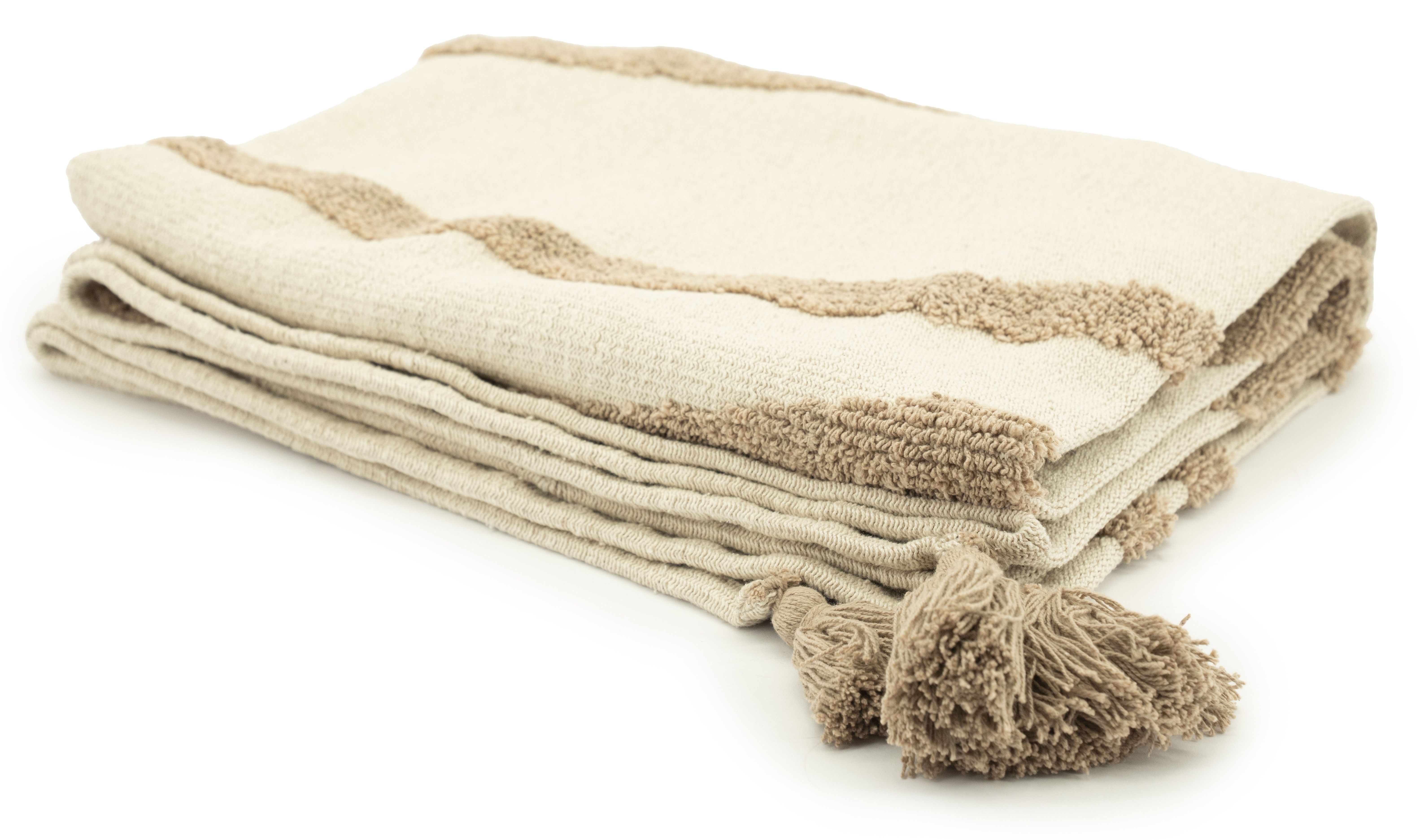 Plaid 250136 taupe Majani B170 x D130 cm