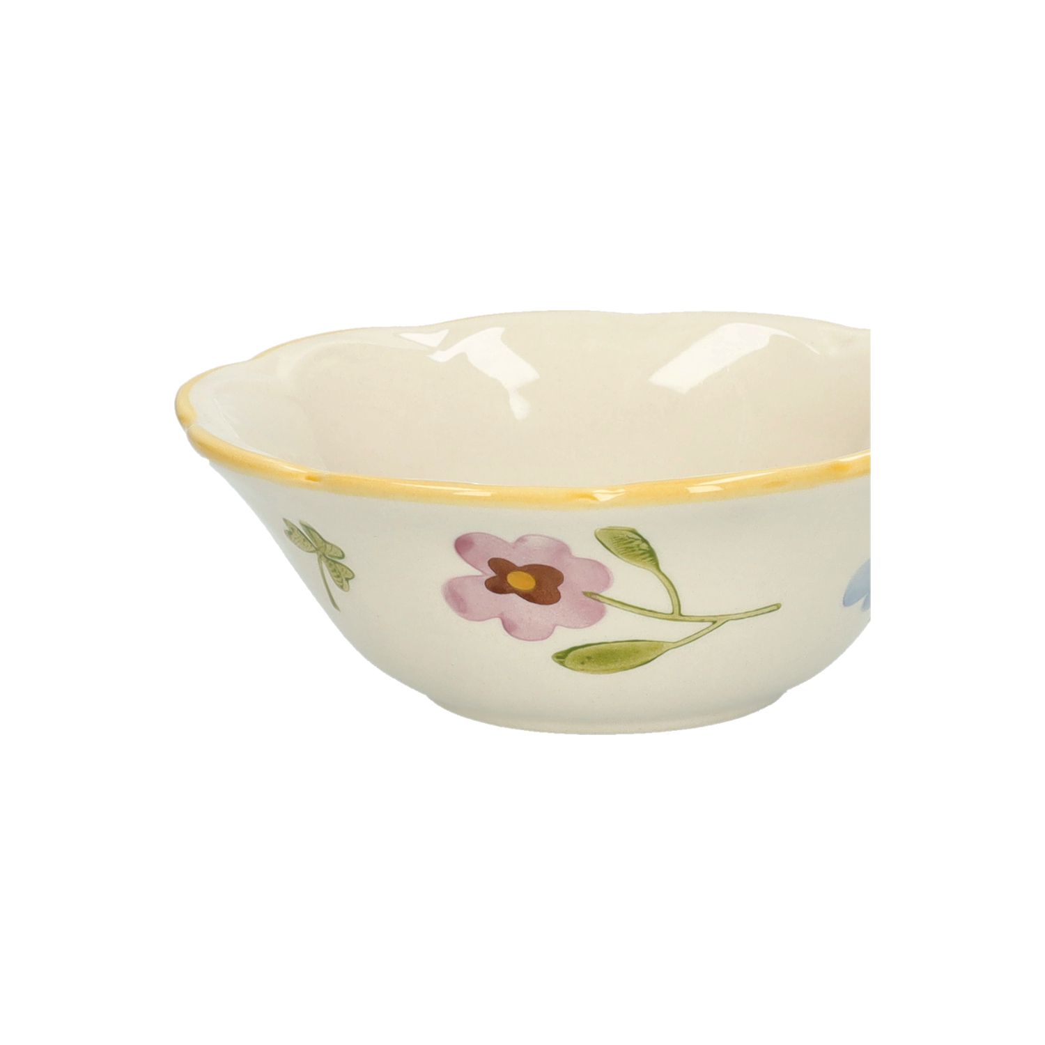 Kom, steengoed, viooltjes, Ø12,5 cm