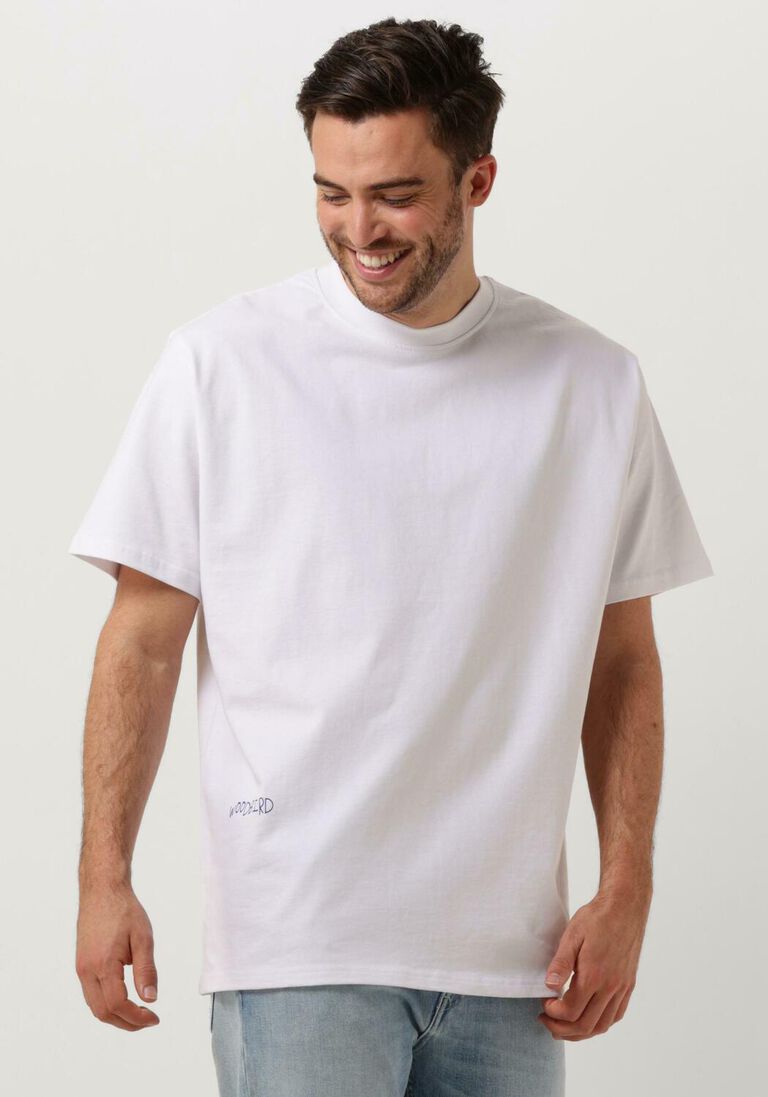 WOODBIRD witte woodbird t-shirt wbbaine vase tee