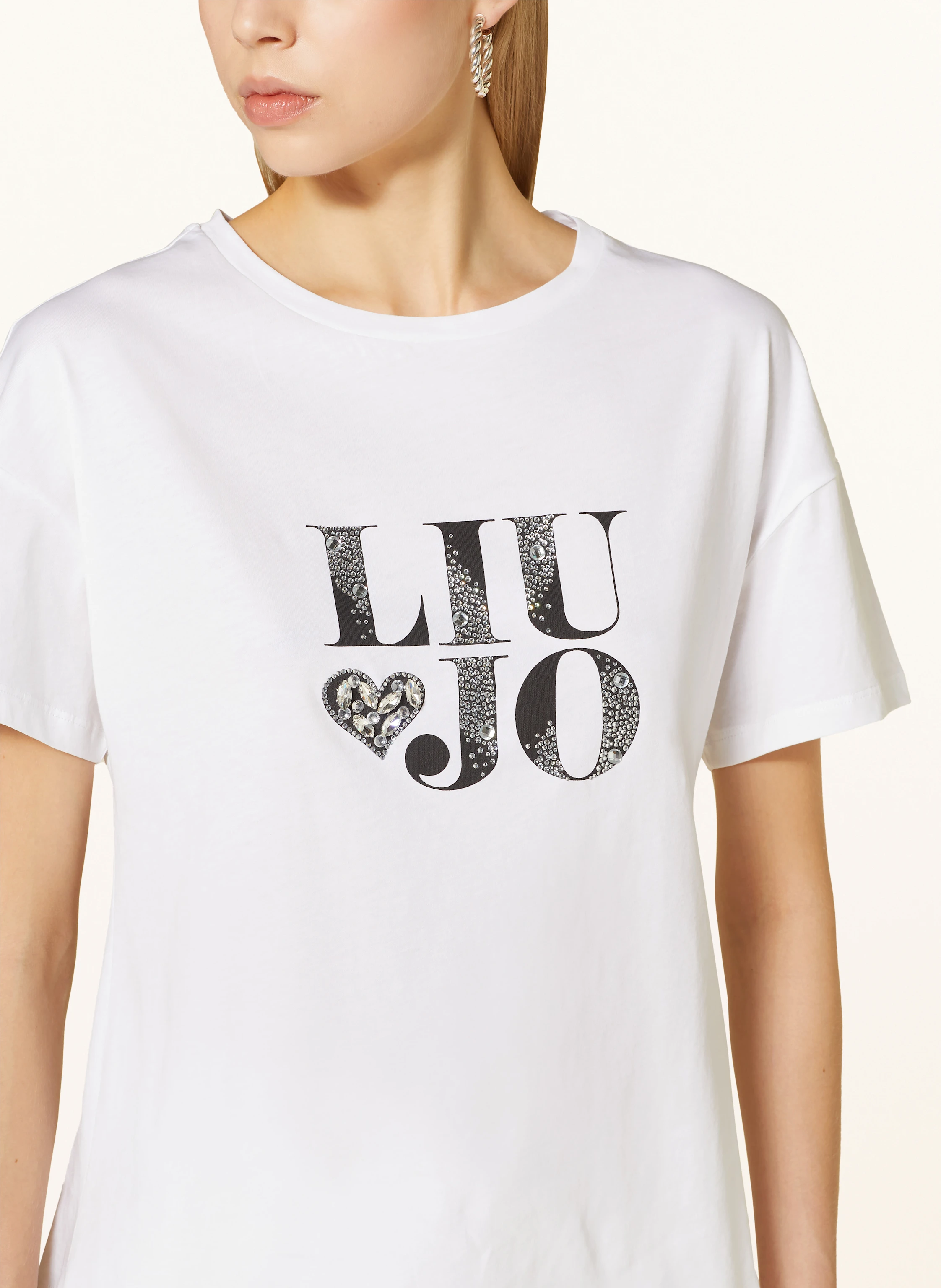 LIU JO T-Shirt mit Schmucksteinen