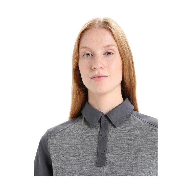 Icebreaker Hike SS Top Women Gritstone Heather/Monsoon