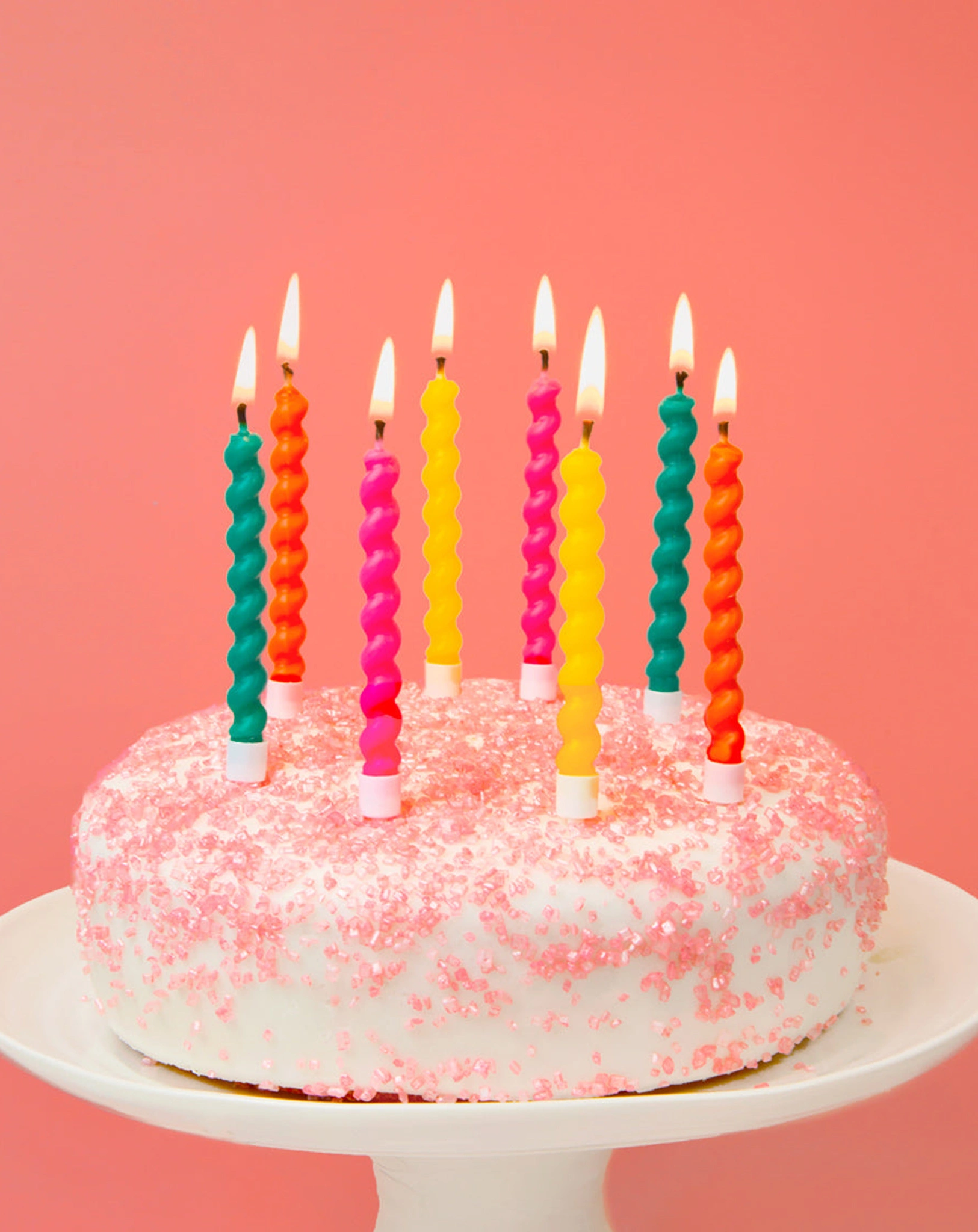 Kuchenkerzen COLOURFUL TWIRL 8er Pack