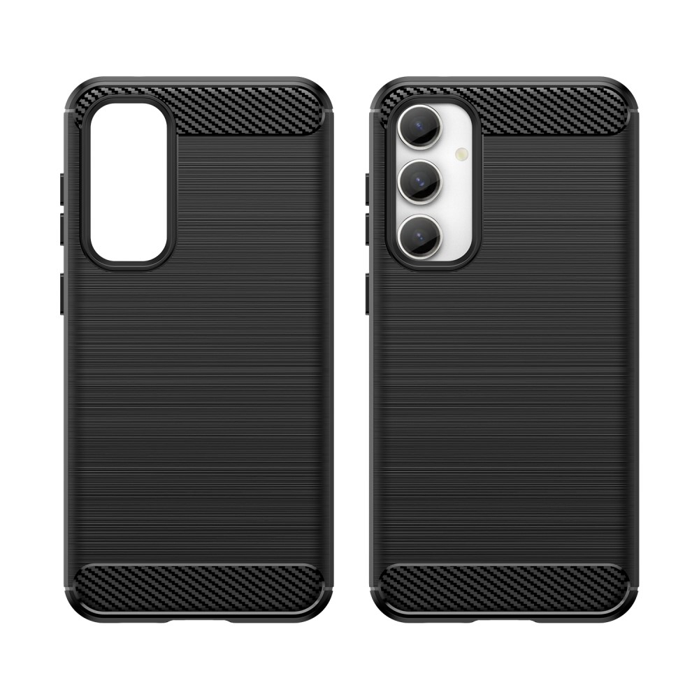 Samsung Galaxy S23 FE Gummi Case Schutzhülle Carbon Look - Schwarz