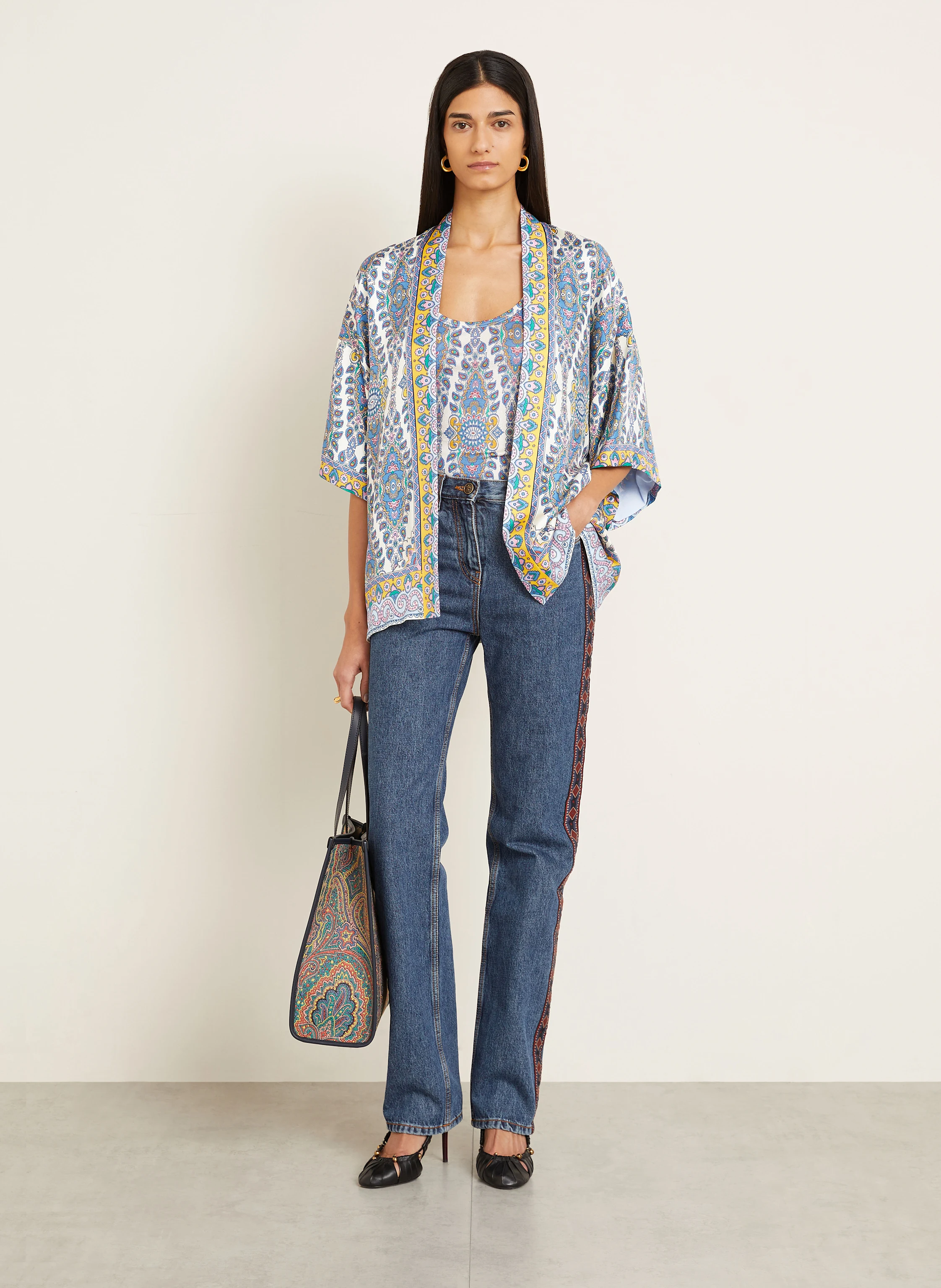ETRO Kimono mit 3/4-Arm
