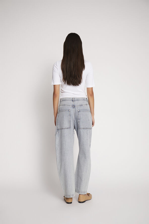 MUNTHE SHIMO Organic Cotton Striped Jeans Light blue