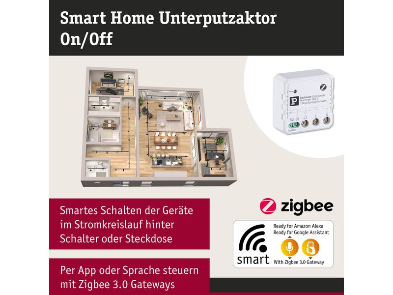 Paulmann Unterputzaktor On/Off Zigbee 3.0 An/Aus-Schalter