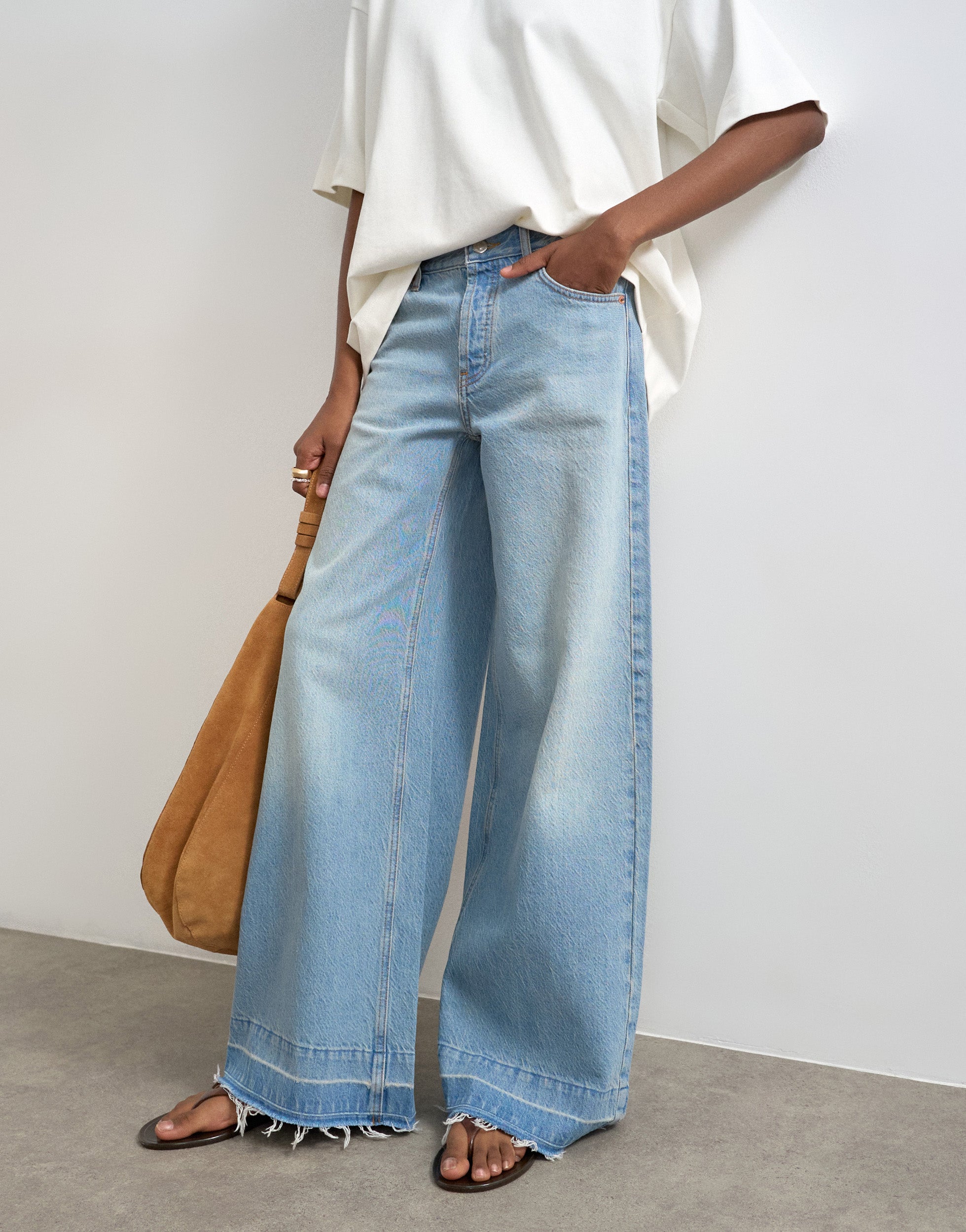 TSHORIZON Mid rise Wide leg fit Jeans