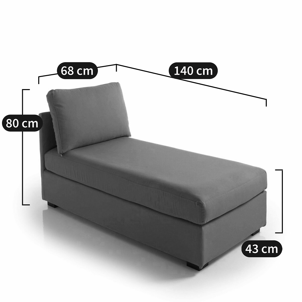 SO'HOME<br>Cadeira longa Mêlee, conforto superior, Robin