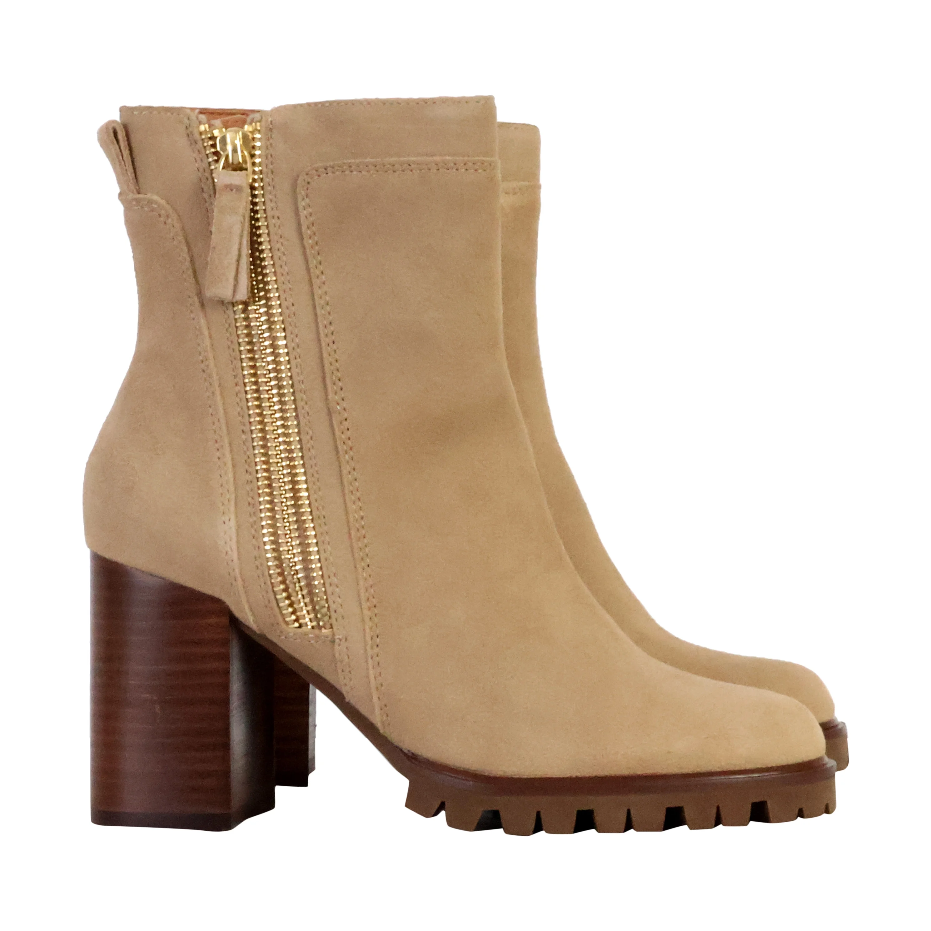 Bottines à talon cuirsilene | Beige