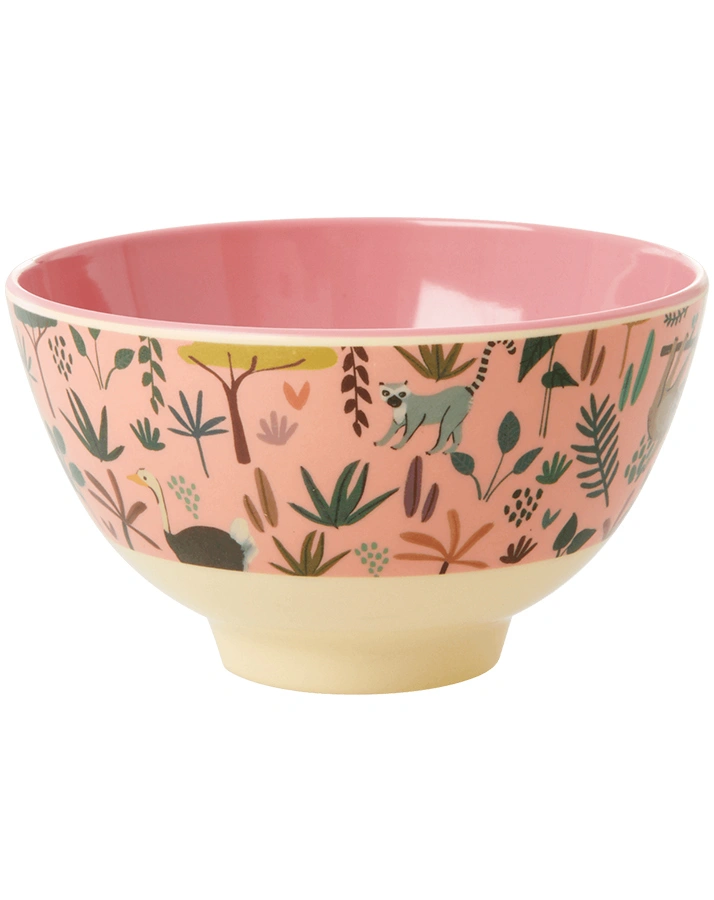Melamin-Schale JUNGLE ANIMALS SMALL in rosa
