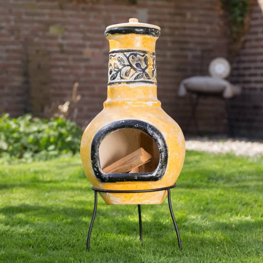 Cheminée soledad argile jaune / noir 86035