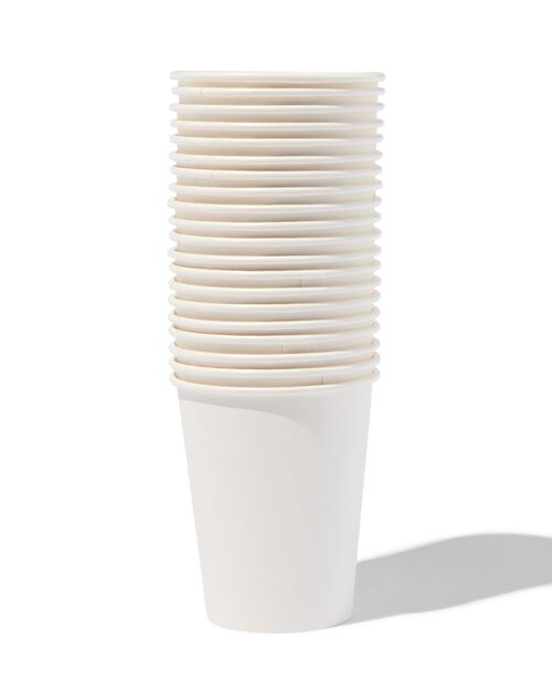 20 gobelets en papier - 250 ml - blanc