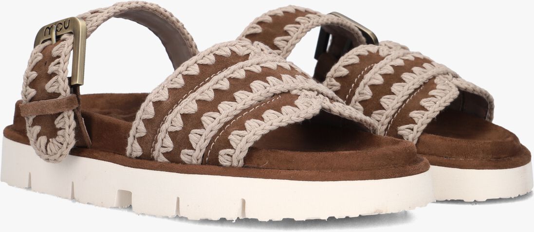 bruine mou slippers bio sandal buckle strap