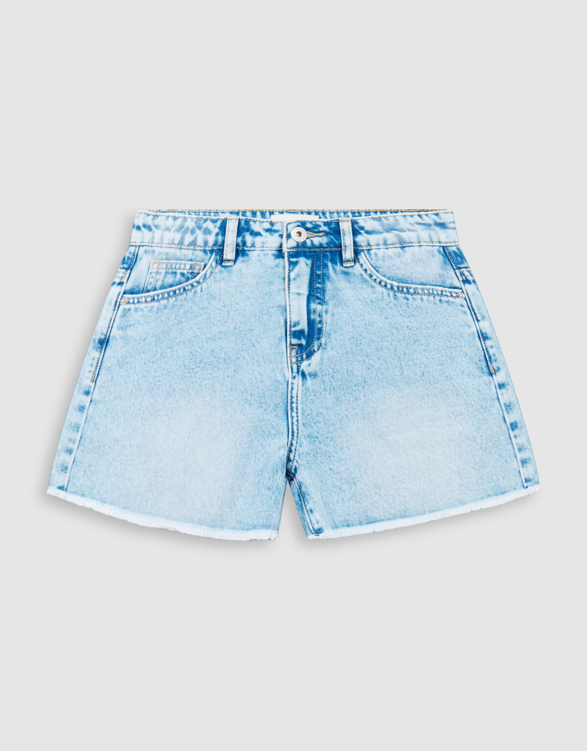 Basis Denim Short Blauw