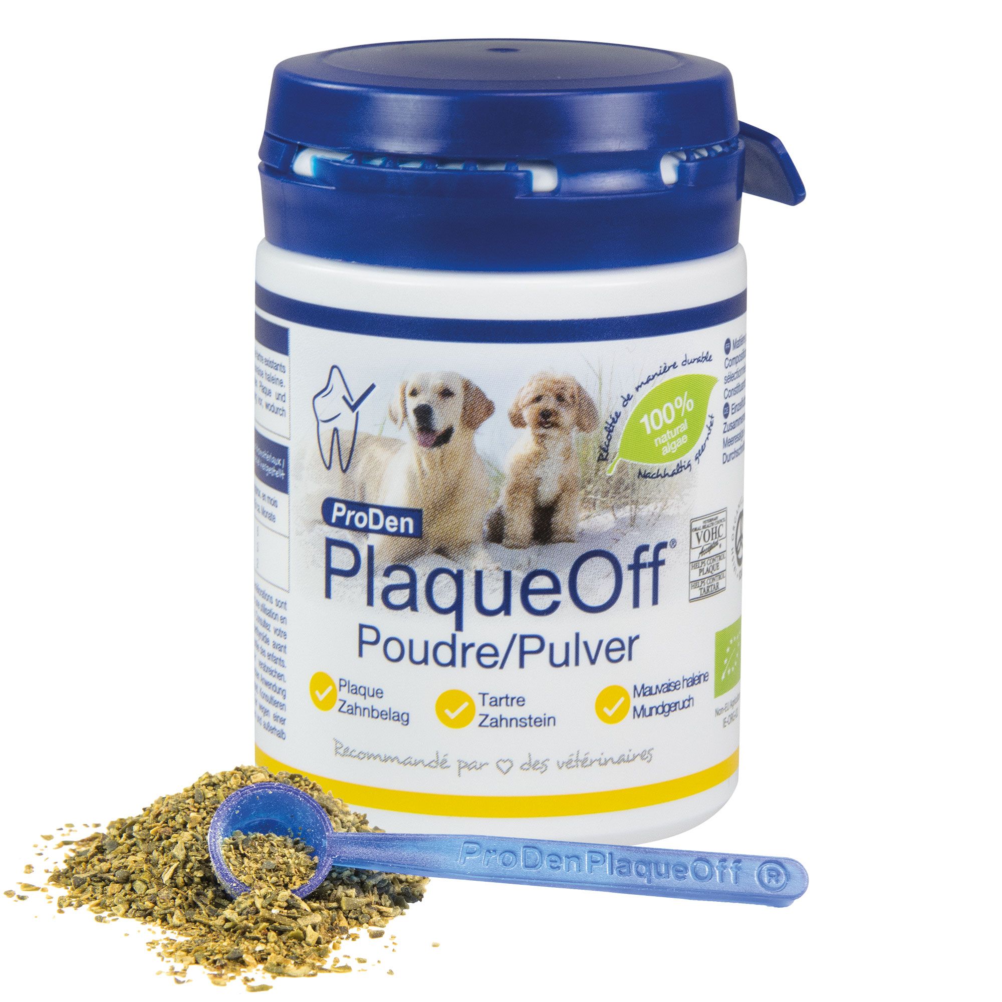 PlaqueOff®-Pulver - zur Vorbeugung und Beseitigung von schlechtem Atem und Zahnstein
