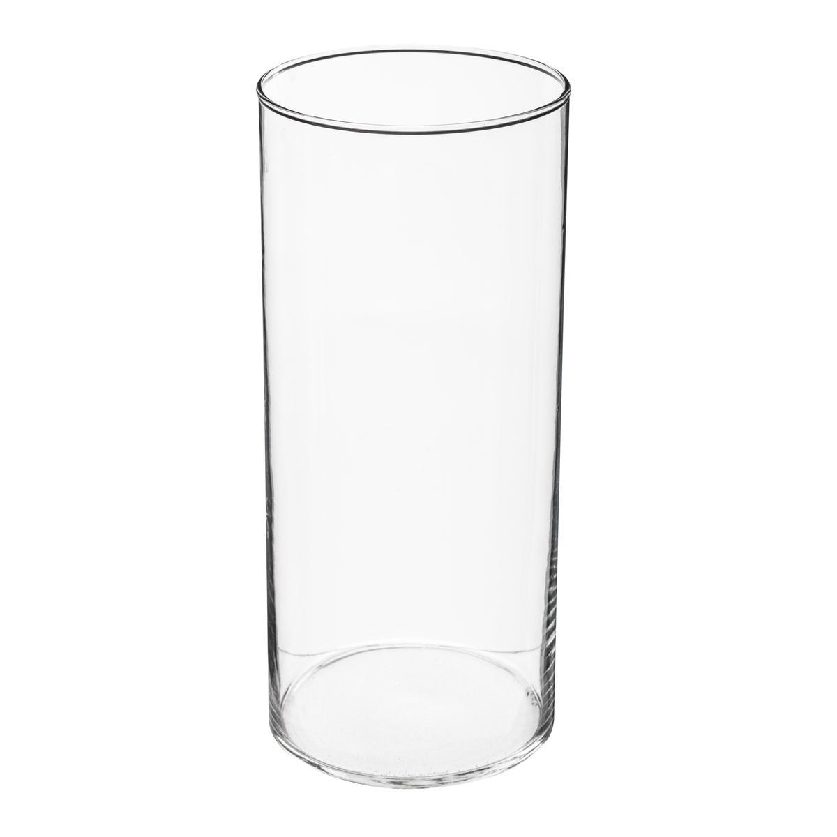 VASE CYLINDRE TRANSPARENT D.13X30CM