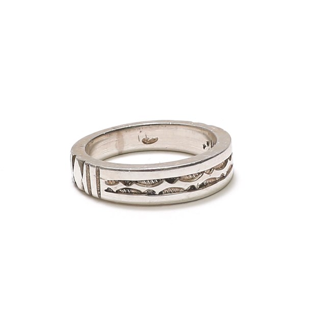 Bague fine en argent pour homme 60