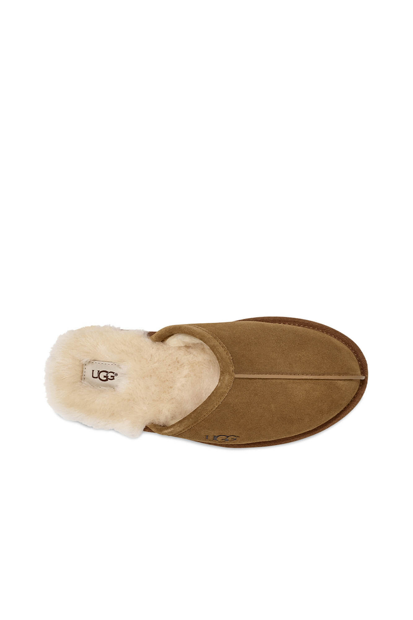 Chinelo UGG de camurça com bico aberto - Marrom
