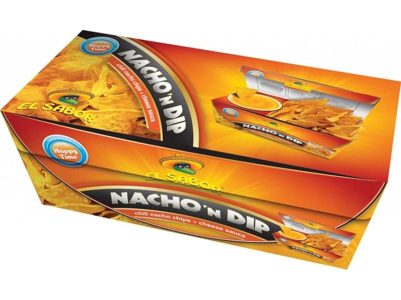 El Sabor Chips Nacho 'N Dip Cheese 175g Nacho-Chips mit Chilli-Geschmack und Käse-Sauce