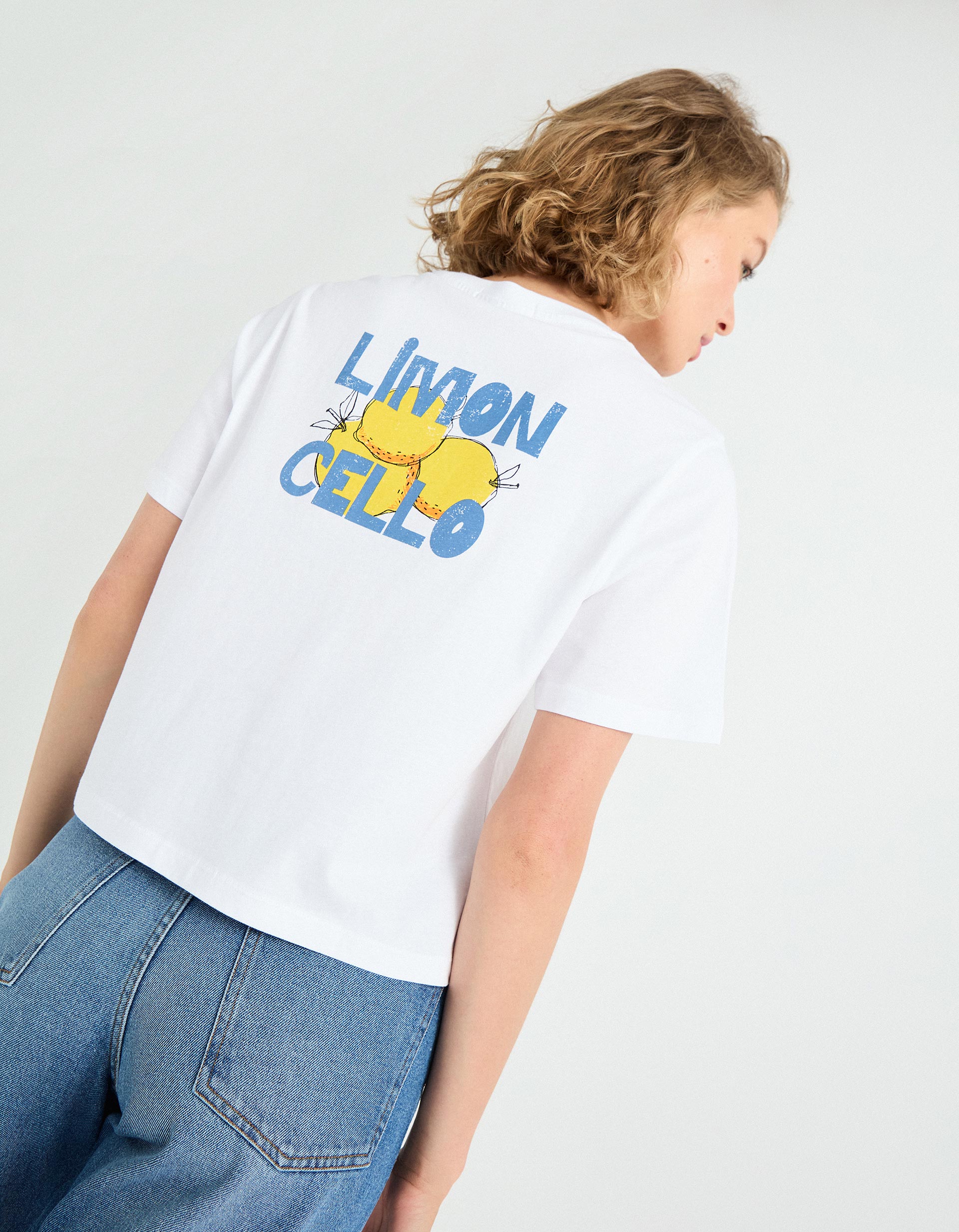 T-shirt Print, Mulher, Branco