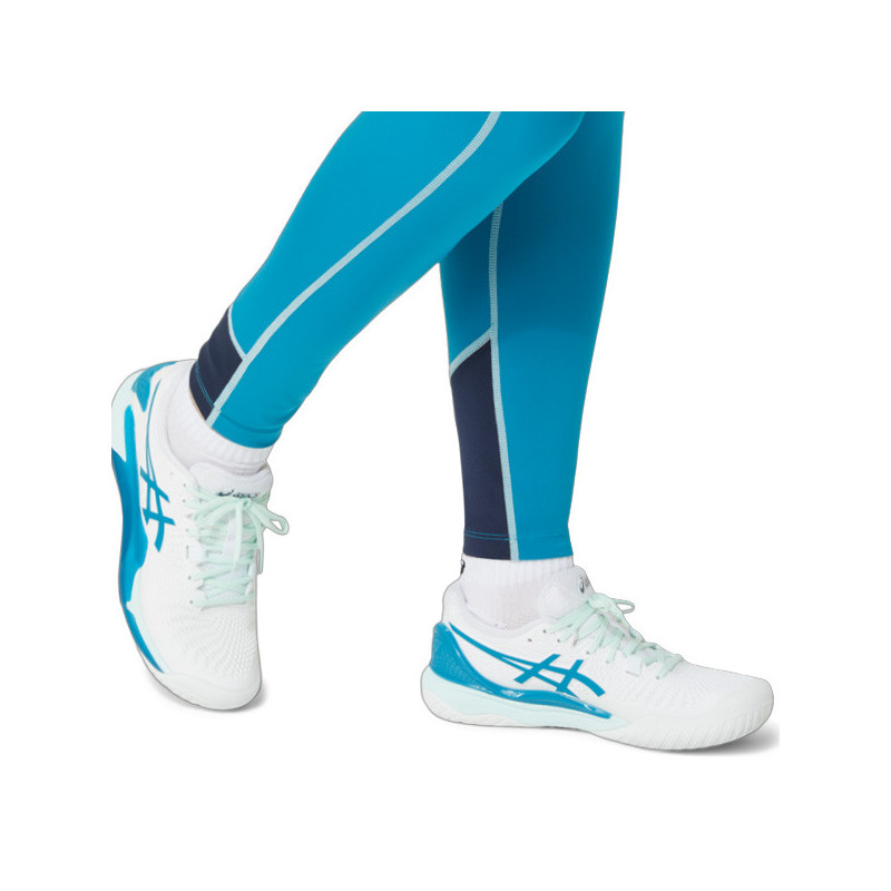 Asics Gel Resolution 9 femme blanc-bleu