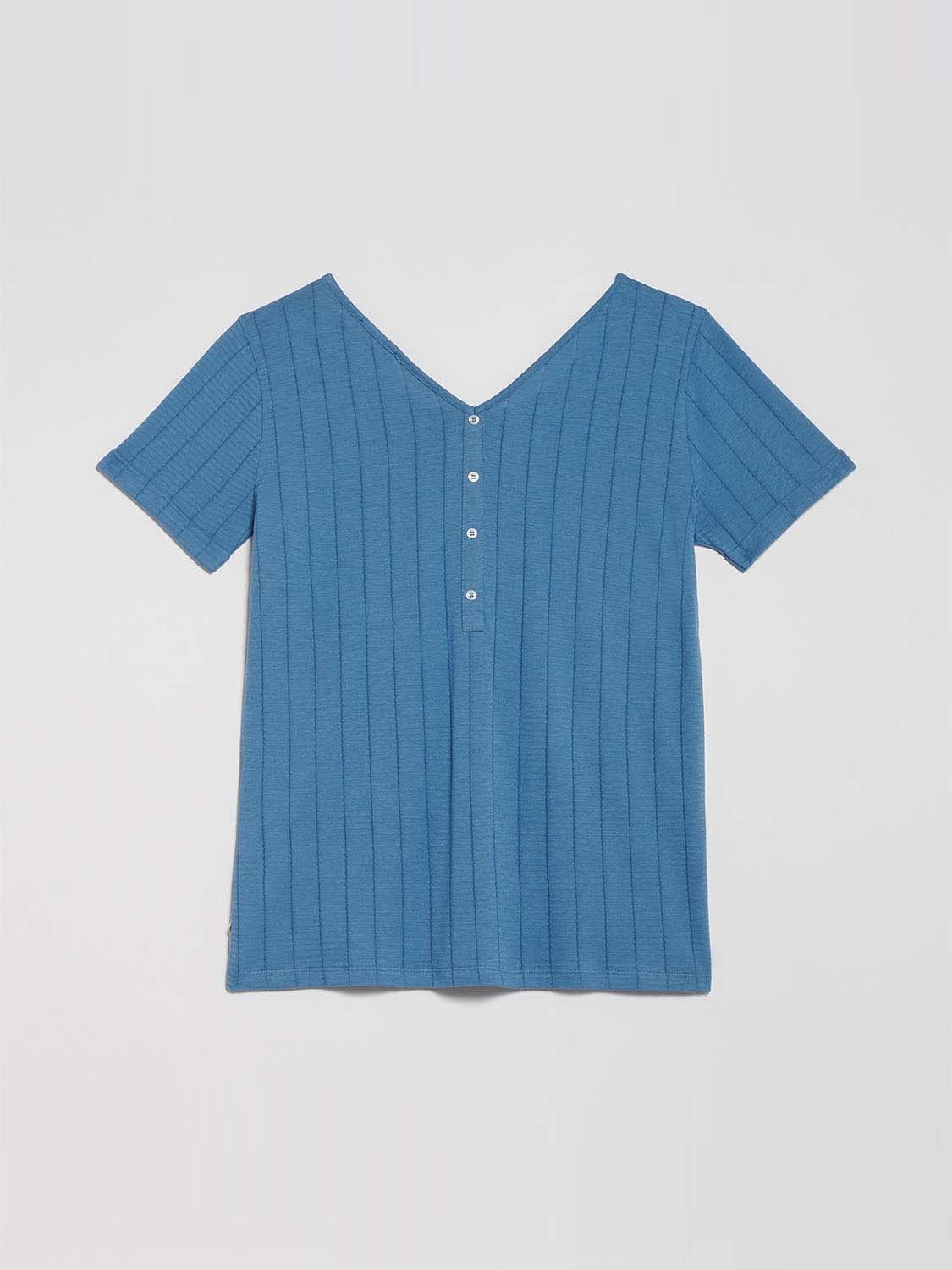 Tee-Shirt Femme Coton Fin Bleu Marine