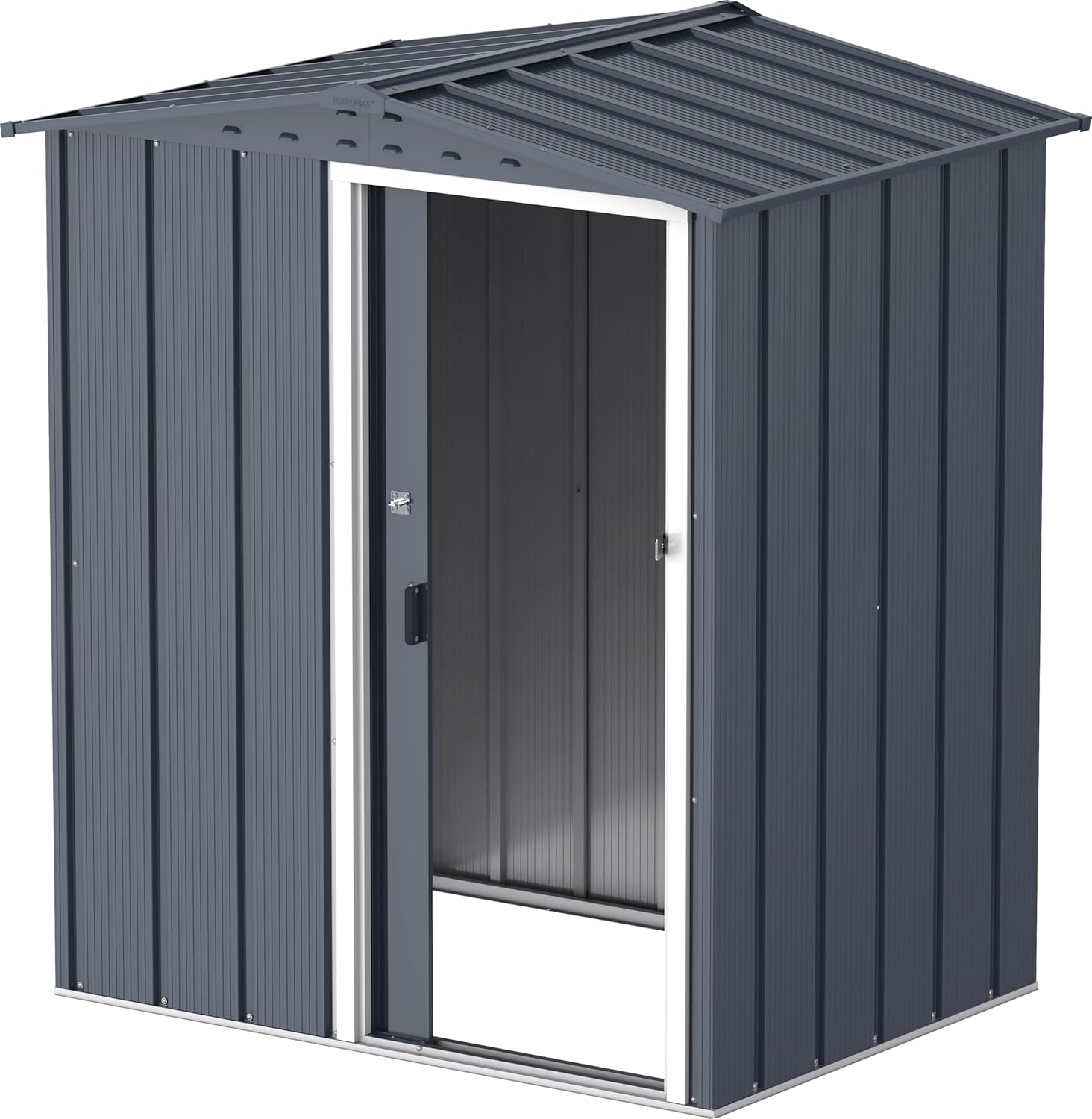 Duramax ECO 5 x 4 (1.56 m²) Metallgerätehaus, feuerverzinktes Metall gerätehaus - Geräteschuppen, verstärkte Dachkonstruktion, wartungsfreier und wetterfester Metallschuppen, Anthrazit