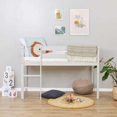Hoppekids ECO Comfort  Halvhøy Loftseng 70x160, Dove Grey