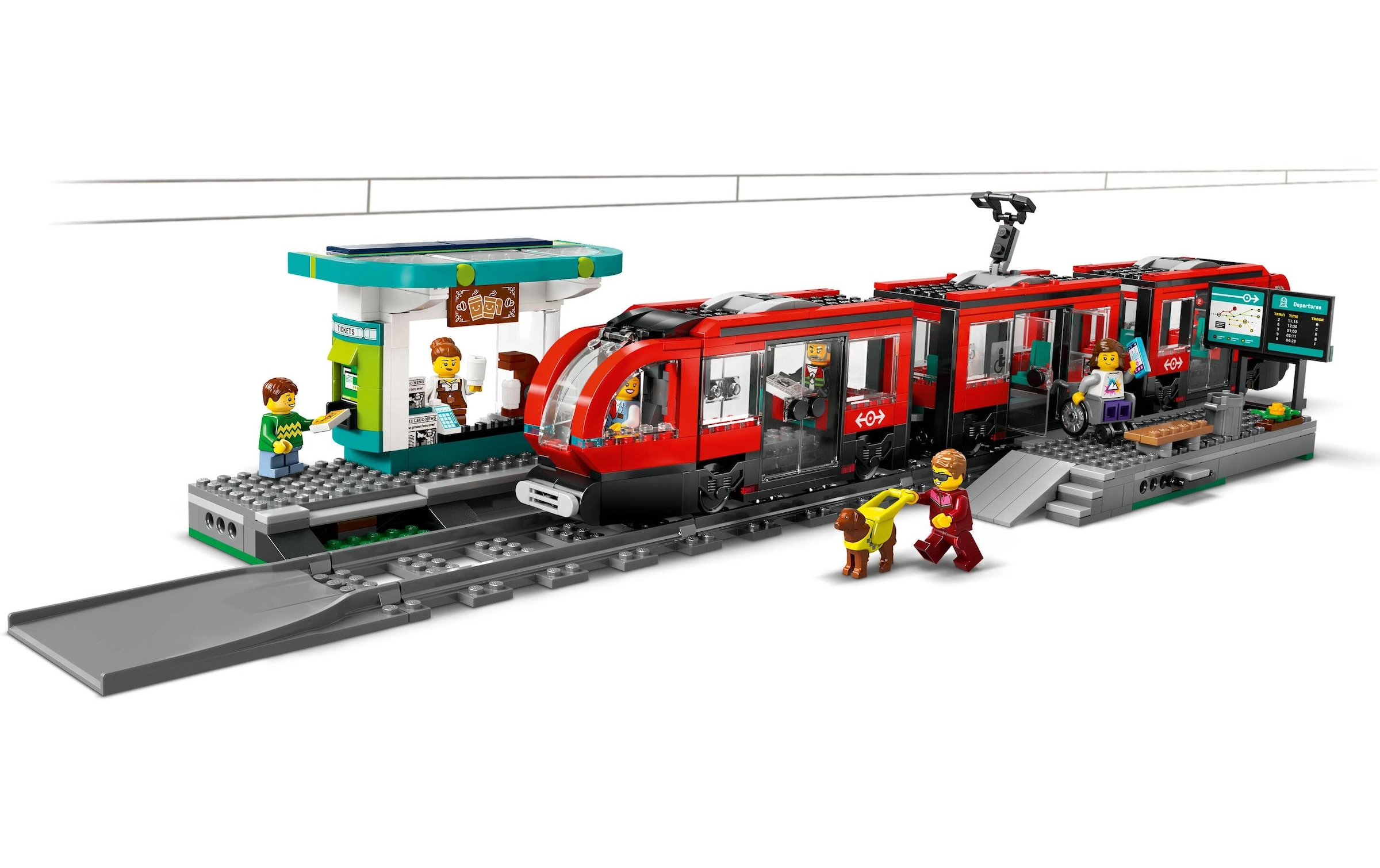 LEGO® Konstruktionsspielsteine »City Strassenbahn mit Haltestelle 60423«