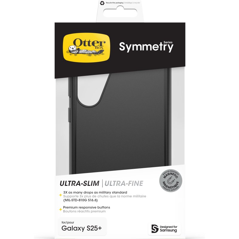 OtterBox Symmetry Series with Magnets pour Samsung Galaxy S25+, noir