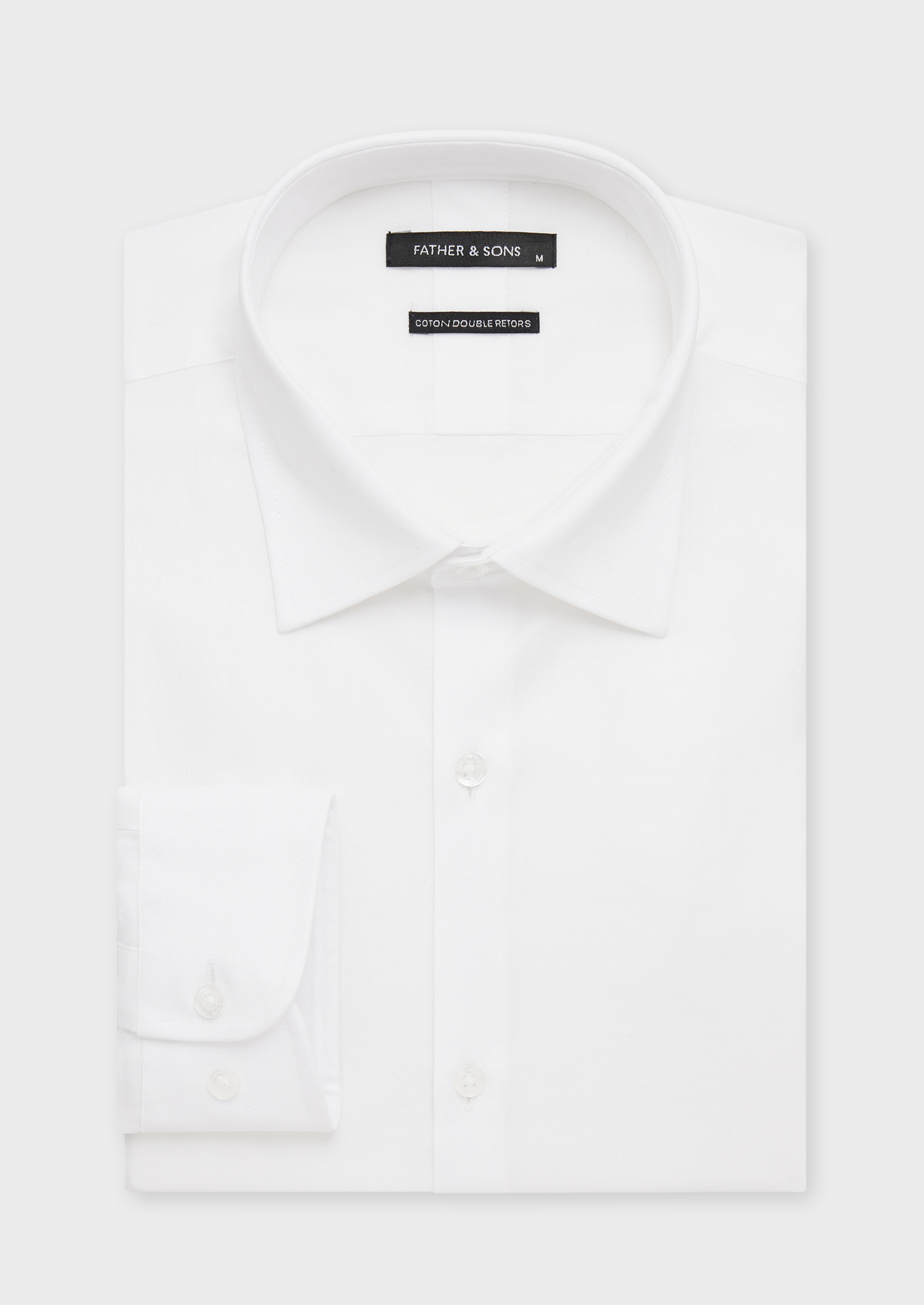 Chemise habillée Slim en coton façonné uni blanc