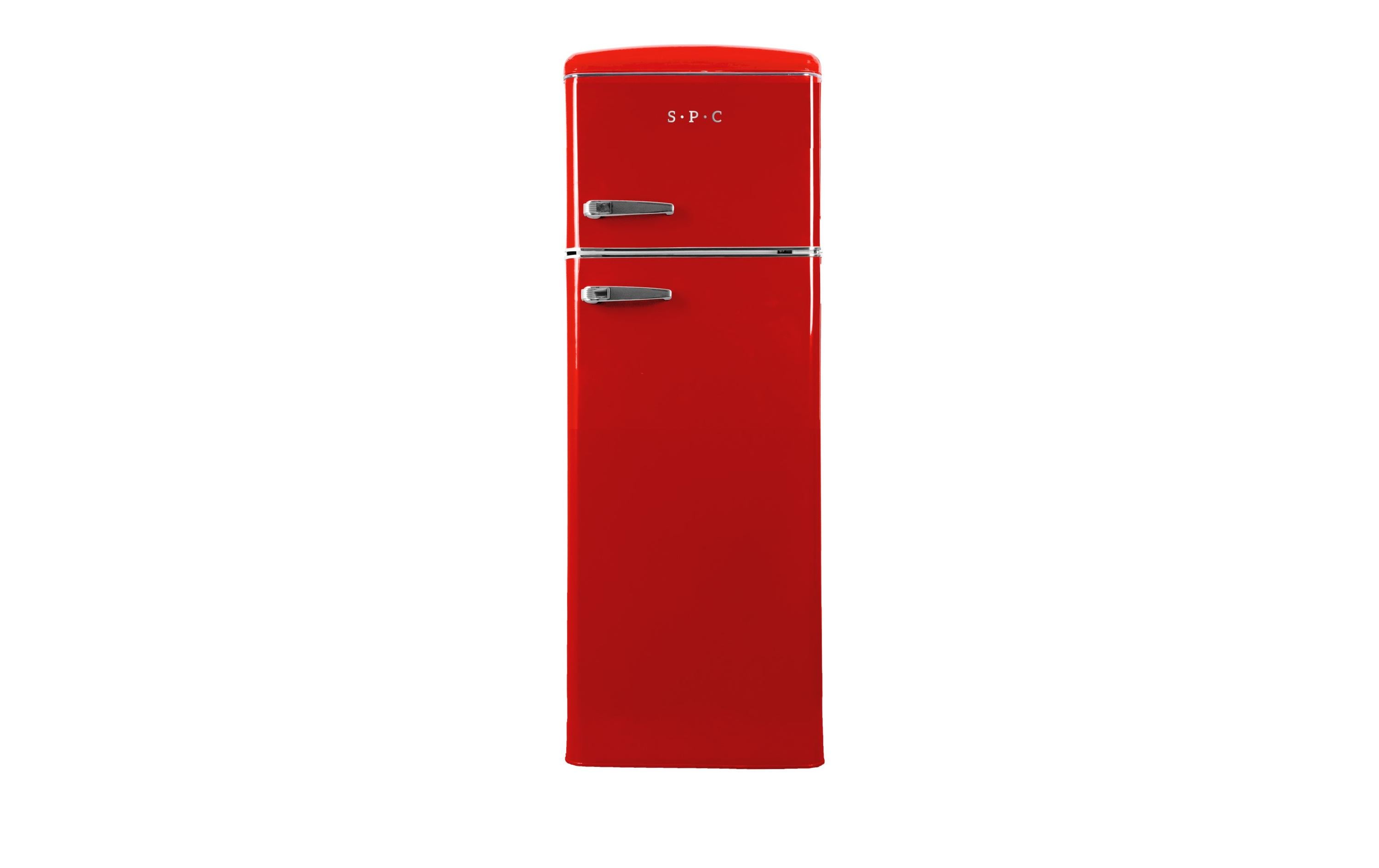 Kühlschrank KS3666 Rot, Rechts<br>Freistehender Kühlschrank im Retro-Design