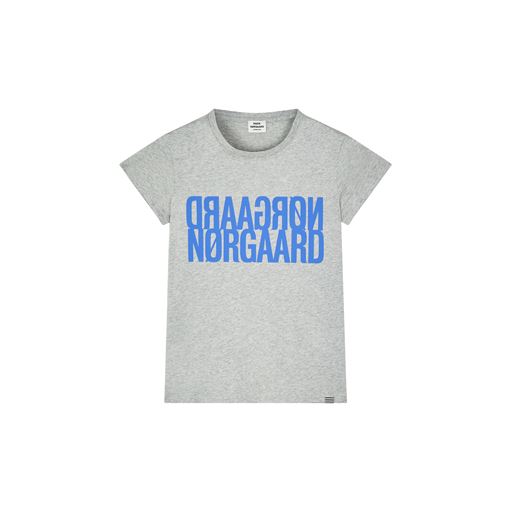 Mads Nørgaard Single Organic Tuvina T-shirt, Light Grey Melange, 14 år