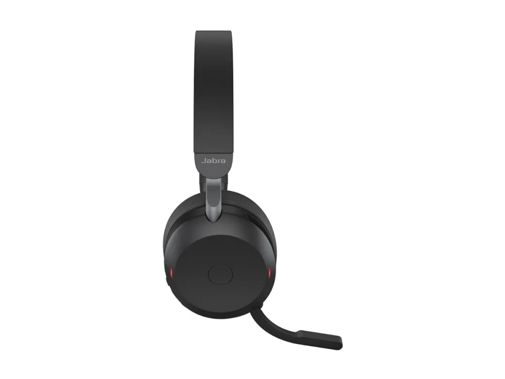 Jabra Evolve2 75 - Headset - på øret - Bluetooth - trådløs - aktiv støjfjerning - USB-A - støjisolerende - sort - Optimeret til UC