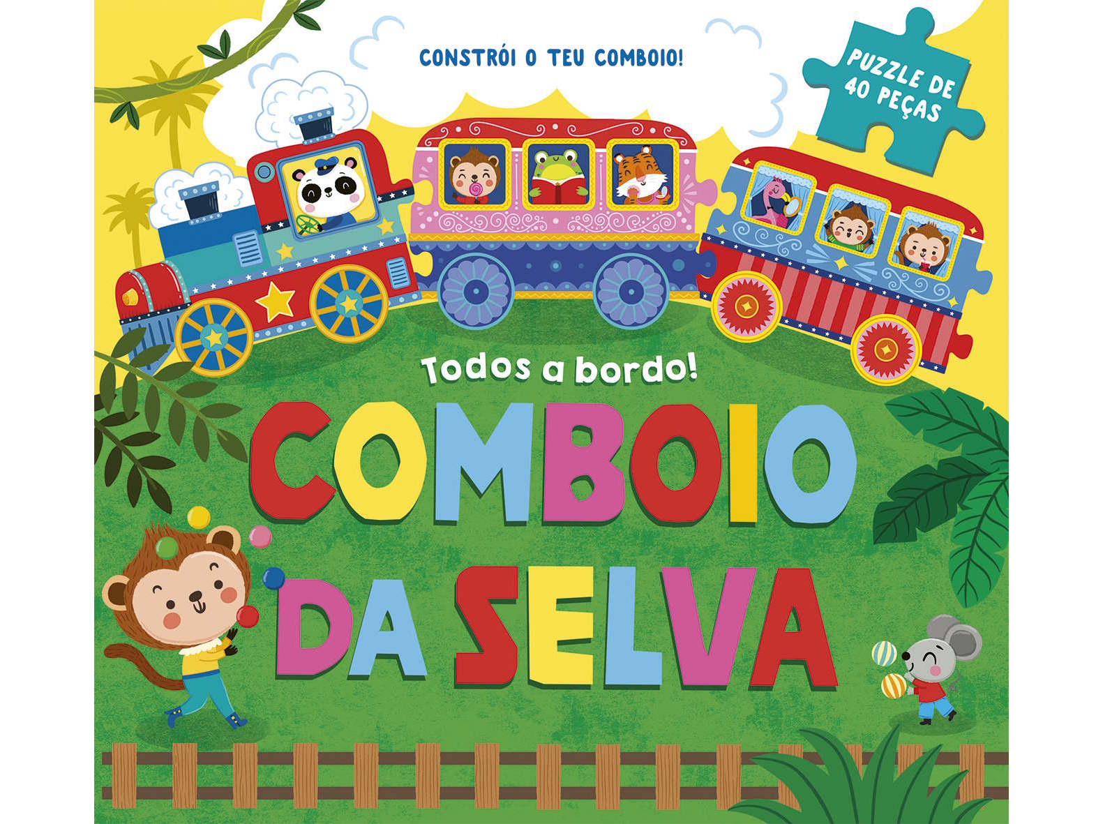 LIVRO TODOS A BORDO! COMBOIO DA SELVA - INCLUI PUZZLE