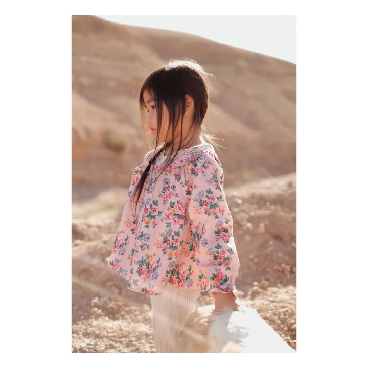 Louise Misha Blouse Velours Milleraies Mahina | Rose
