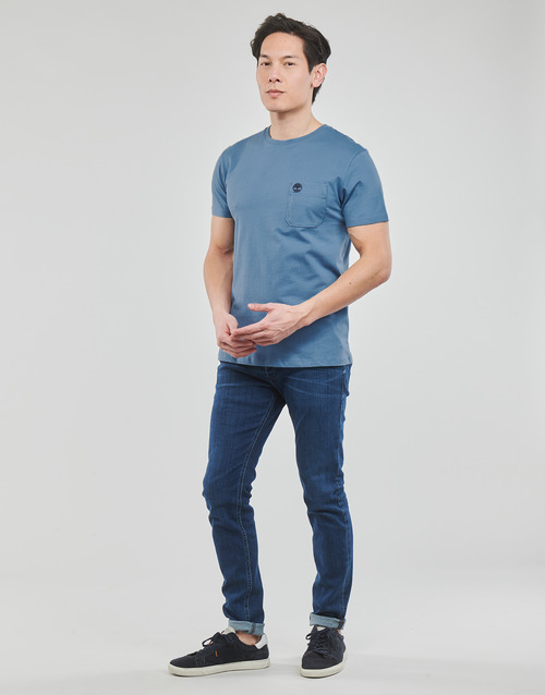 Timberland - SS DUNSTAN RIVER POCKET TEE SLIM - Bleu