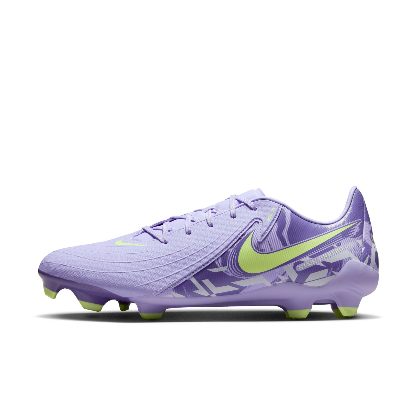 Nike Phantom GX II Academy Gras / Kunstgras Voetbalschoenen (MG) Lichtpaars Lichtgeel