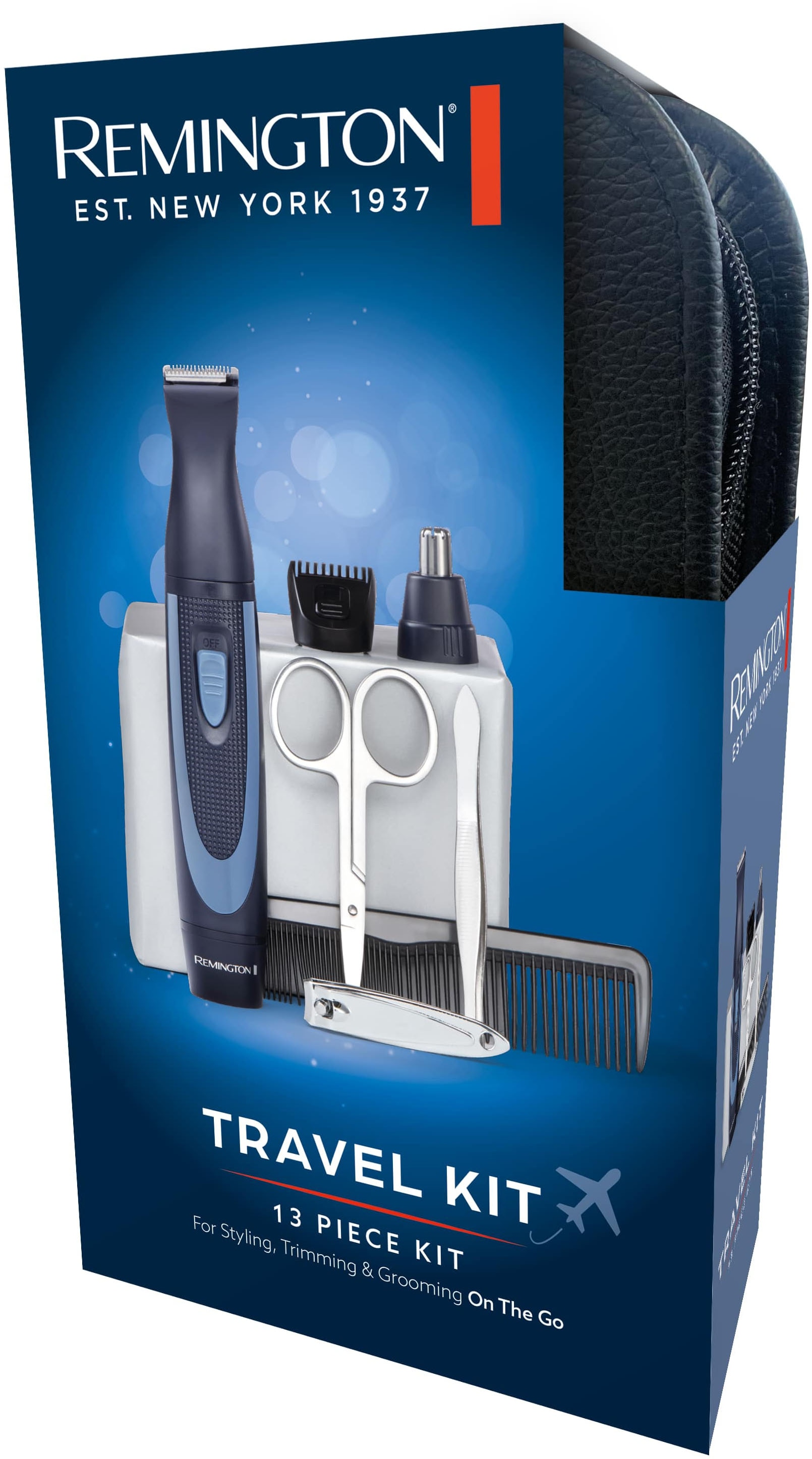 Remington Multifunktionstrimmer »NE3890« 2 Aufsätze 13-teiliges Travel Kit