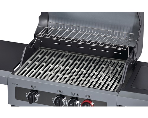 Enders Boston Black 3 K Turbo 3-pits gasgrill, 134 x 59 x 115 cm, staal, zwart
